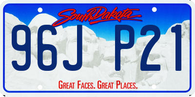 SD license plate 96JP21