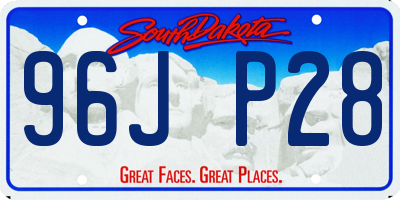 SD license plate 96JP28