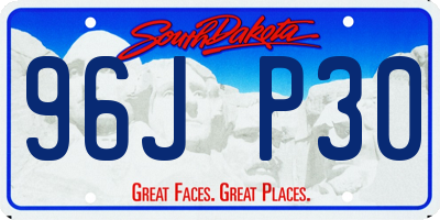 SD license plate 96JP30