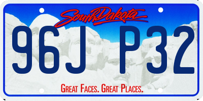 SD license plate 96JP32