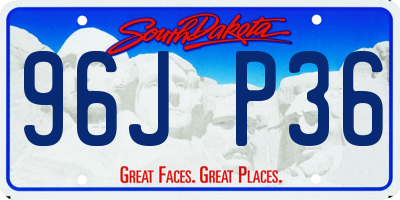 SD license plate 96JP36