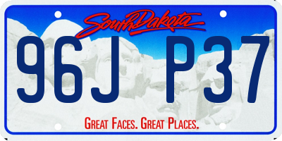 SD license plate 96JP37