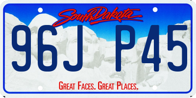 SD license plate 96JP45