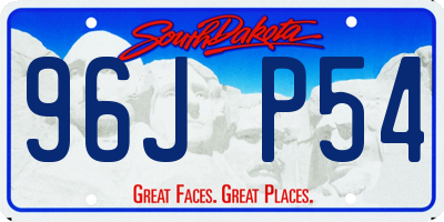 SD license plate 96JP54