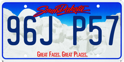 SD license plate 96JP57
