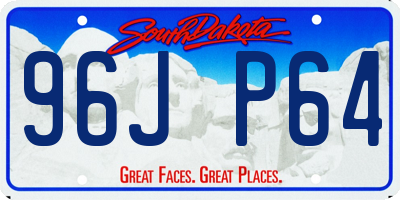 SD license plate 96JP64