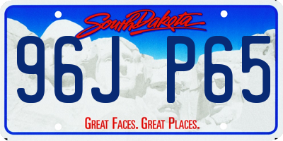 SD license plate 96JP65