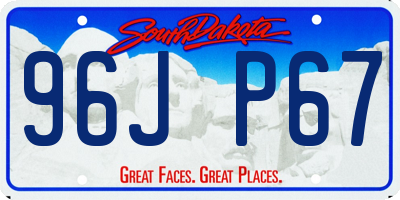 SD license plate 96JP67