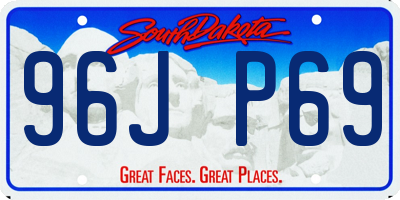 SD license plate 96JP69