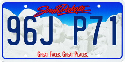 SD license plate 96JP71