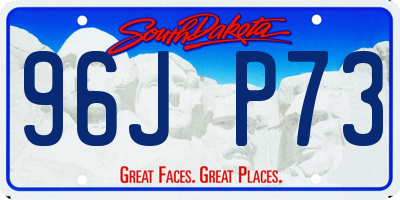 SD license plate 96JP73