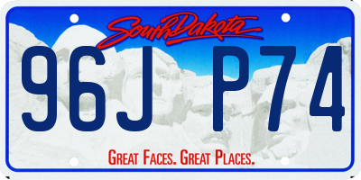 SD license plate 96JP74