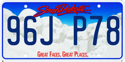 SD license plate 96JP78