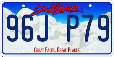SD license plate 96JP79