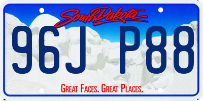 SD license plate 96JP88