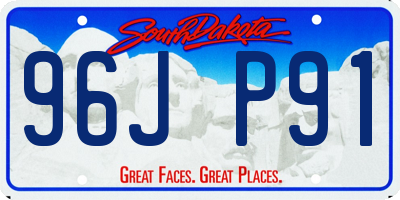 SD license plate 96JP91