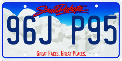 SD license plate 96JP95