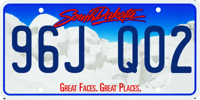 SD license plate 96JQ02