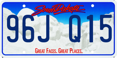 SD license plate 96JQ15