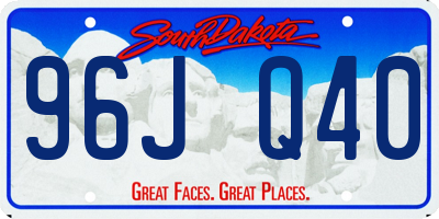 SD license plate 96JQ40