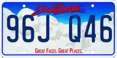 SD license plate 96JQ46