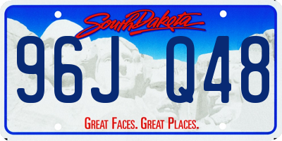 SD license plate 96JQ48