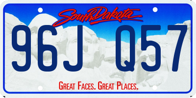 SD license plate 96JQ57