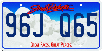 SD license plate 96JQ65