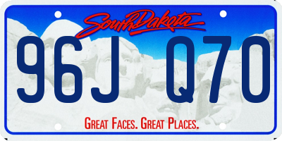 SD license plate 96JQ70