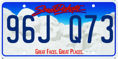 SD license plate 96JQ73