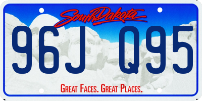 SD license plate 96JQ95
