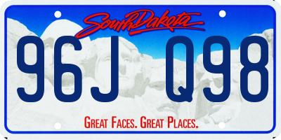SD license plate 96JQ98