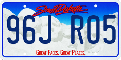 SD license plate 96JR05