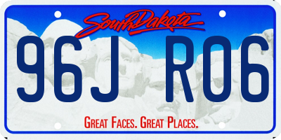 SD license plate 96JR06