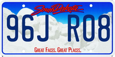 SD license plate 96JR08