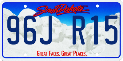 SD license plate 96JR15