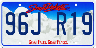 SD license plate 96JR19
