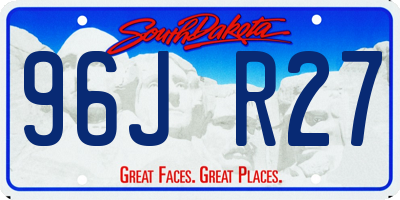 SD license plate 96JR27