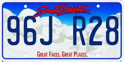 SD license plate 96JR28
