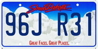 SD license plate 96JR31
