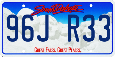 SD license plate 96JR33