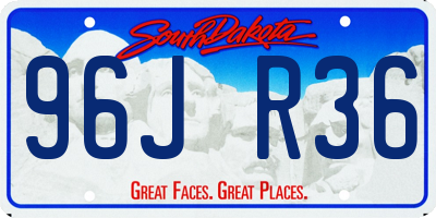 SD license plate 96JR36