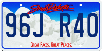 SD license plate 96JR40