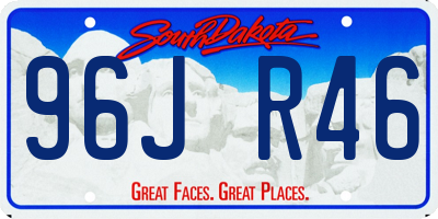 SD license plate 96JR46