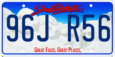 SD license plate 96JR56