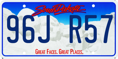 SD license plate 96JR57
