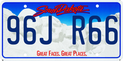 SD license plate 96JR66