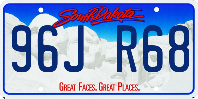 SD license plate 96JR68