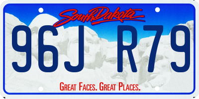SD license plate 96JR79