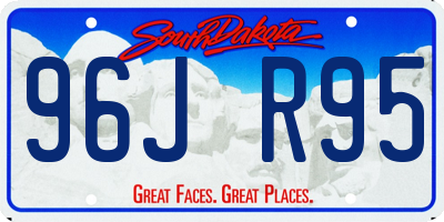 SD license plate 96JR95